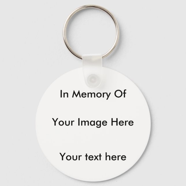 In memory customise one of a kind keychain (Front)