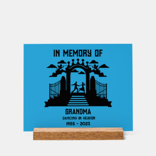 In Memory Dancers Funeral Acrylic Sign