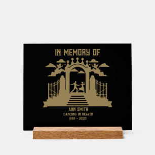 In Memory Dancers Funeral Acrylic Sign