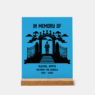 In Memory Female Singers Funeral Acrylic Sign