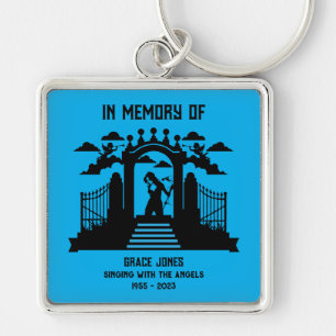 In Memory Female Singers Funeral Key Ring