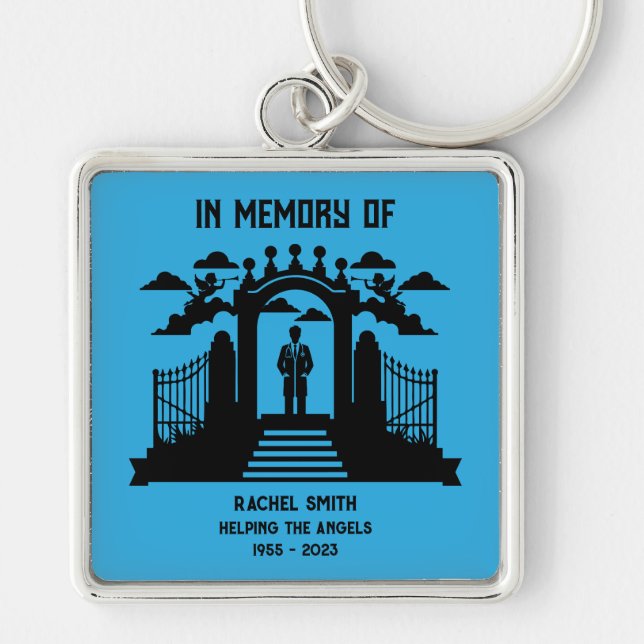 In Memory Female Singers Funeral Key Ring (Front)
