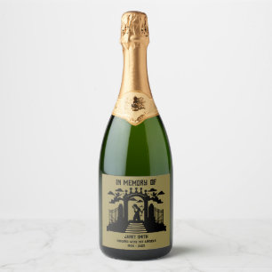 In Memory Female Singers Funeral Sparkling Wine Label