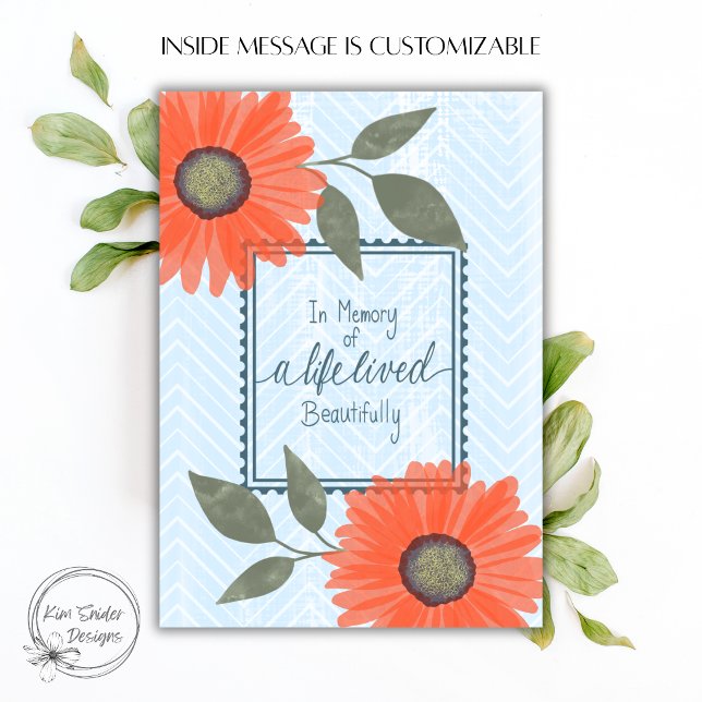 "In Memory" Floral Sympathy  Card (Creator Uploaded)