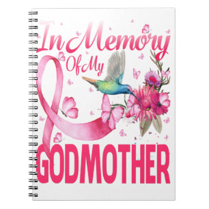 In Memory For My Godmother Hummingbird Breast Notebook