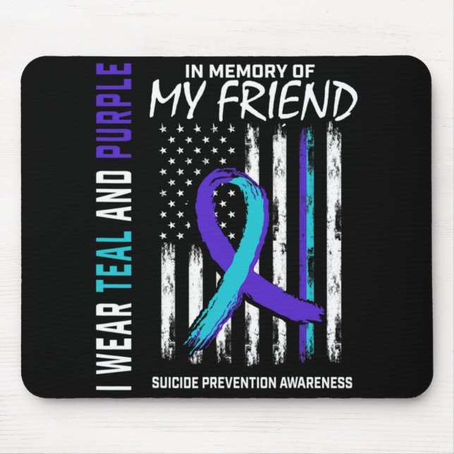 In Memory Friend Suicide Awareness Prevention Amer Mouse Pad (Front)