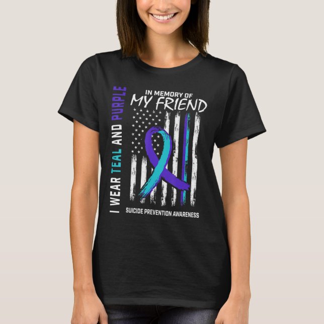 In Memory Friend Suicide Awareness Prevention Amer T-Shirt (Front)