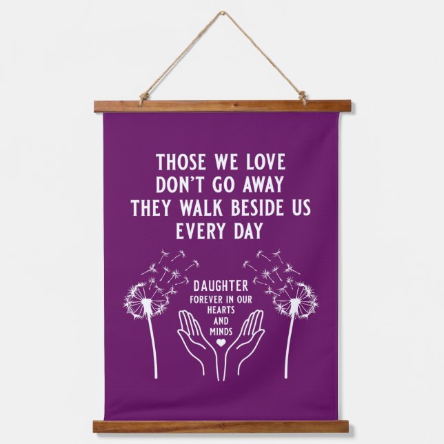 In Memory Funeral Reception Hanging Tapestry (Front)