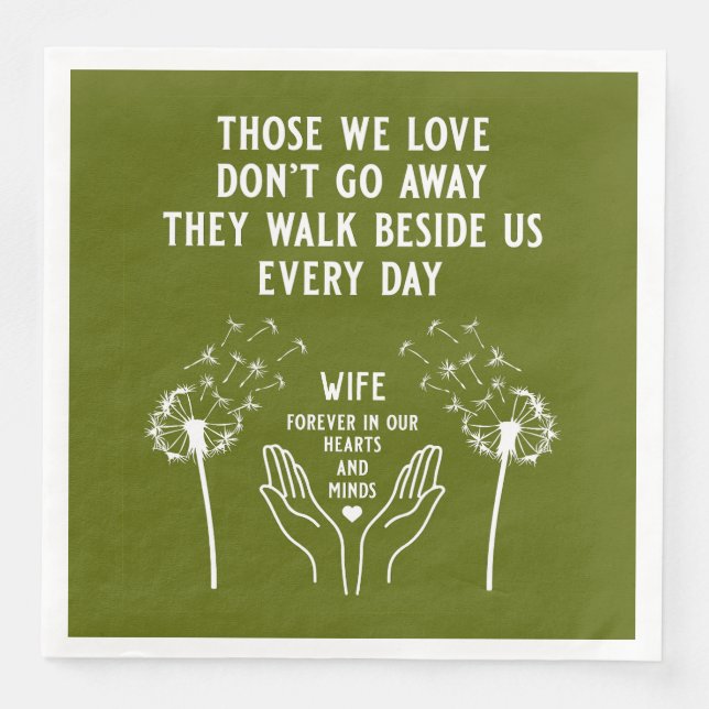 In Memory Funeral Reception Napkin (Front)