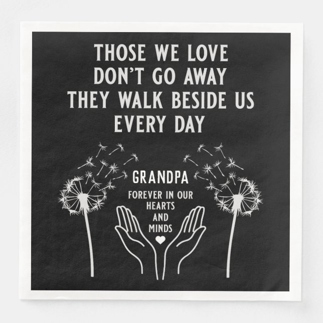 In Memory Funeral Reception Napkin (Front)