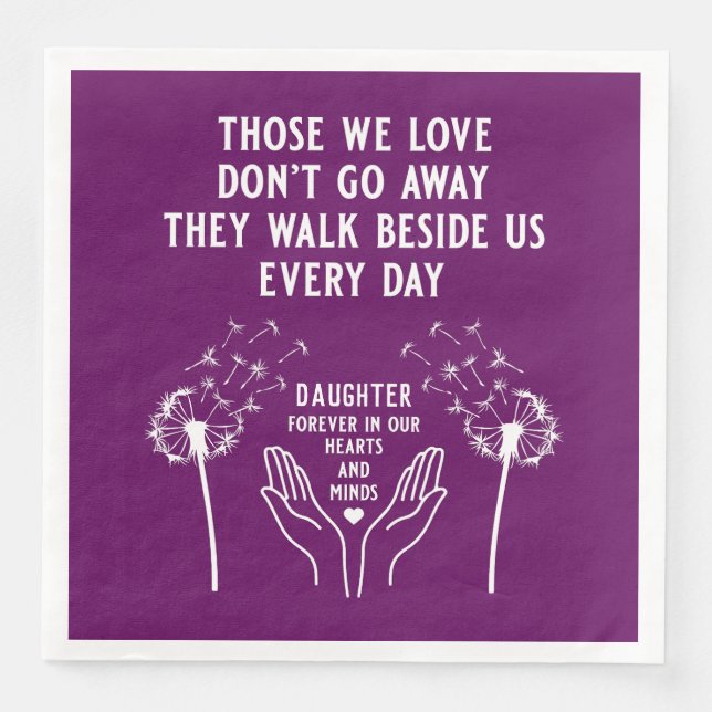 In Memory Funeral Reception Napkin (Front)