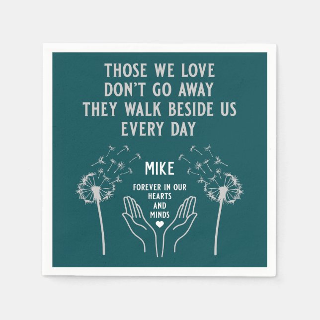 In Memory Funeral Reception Napkin (Front)