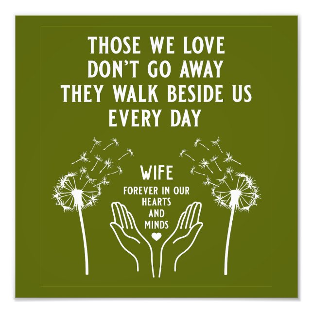 In Memory Funeral Reception Photo Print (Front)