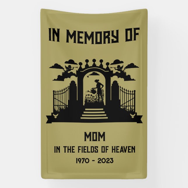 In Memory Gardeners Funeral Banner (Vertical)