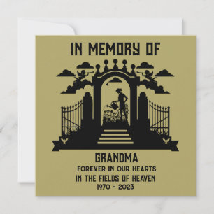 In Memory Gardeners Funeral Card