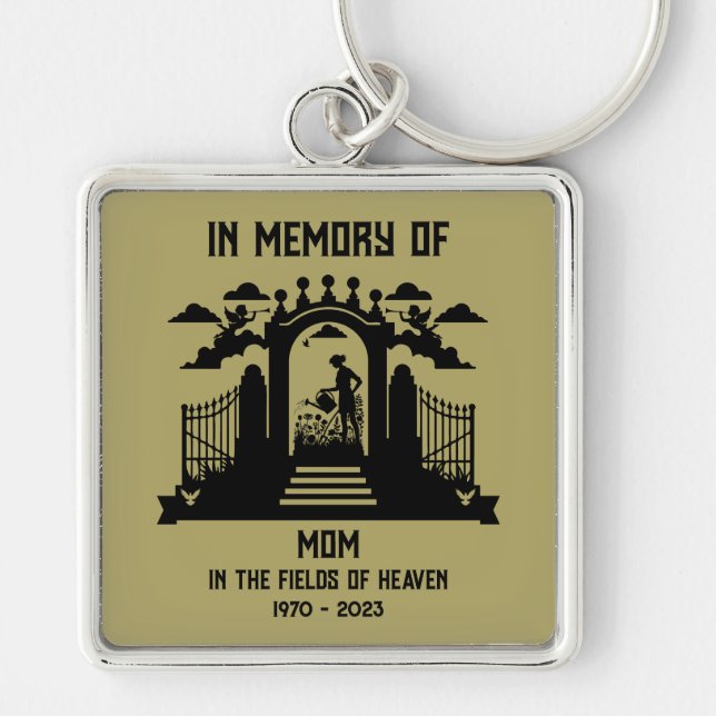 In Memory Gardeners Funeral Key Ring (Front)