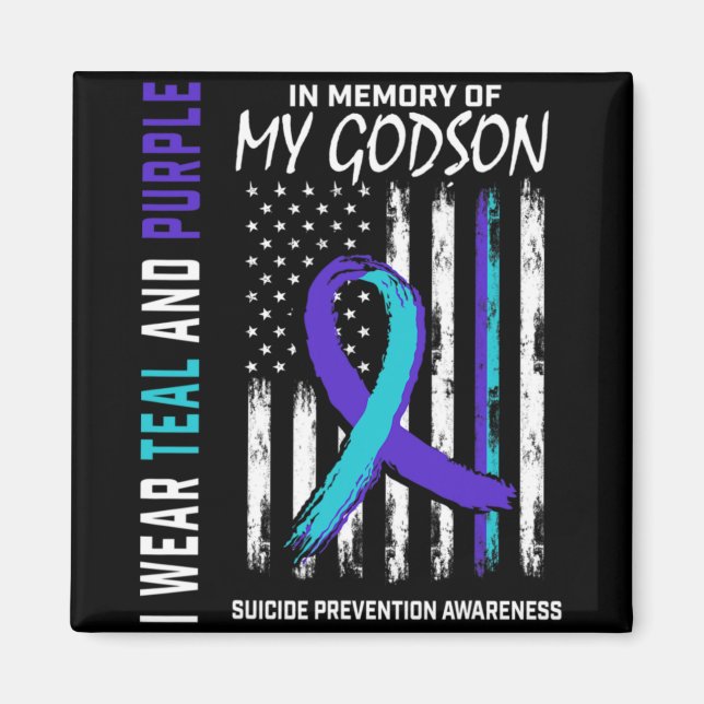 In Memory Godson Suicide Awareness Prevention Amer Magnet (Front)