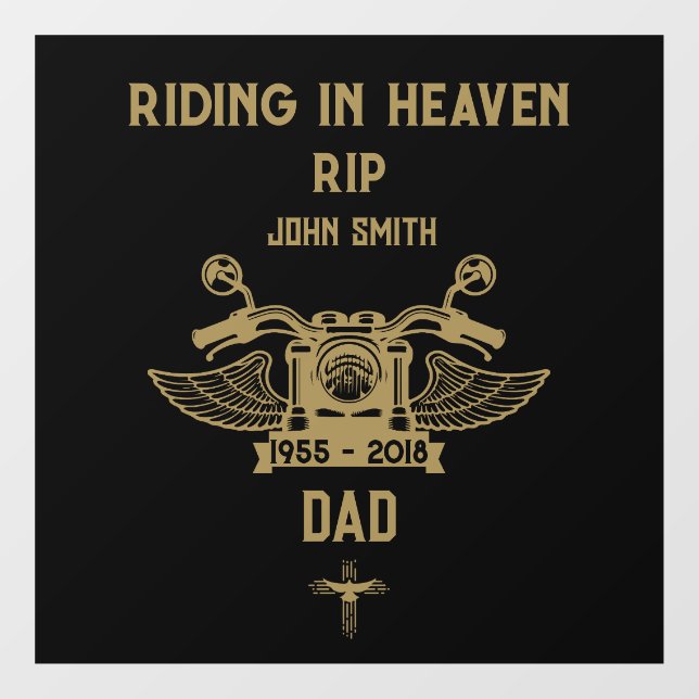 In Memory Motorbike Rider Biker Funeral (Sheet)