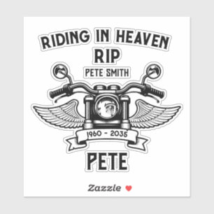In Memory Motorbike Rider Biker Funeral