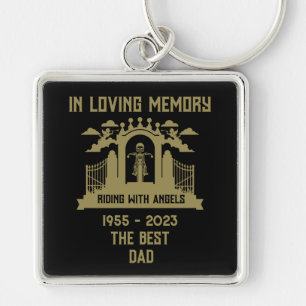 In Memory Motorbike Rider Biker Funeral Key Ring