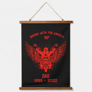 In Memory Motorbike Rider Funeral Hanging Tapestry
