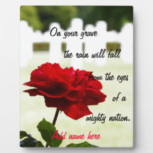 In Memory of a Fallen Soldier Plaque