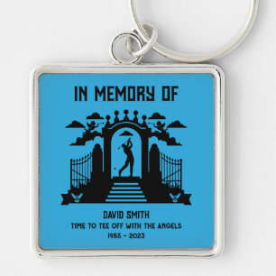 In Memory Of A Golfers Funeral Key Ring