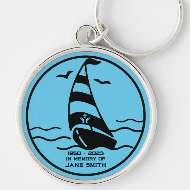 In Memory Of A  Sailor Garden Key Ring (Front)