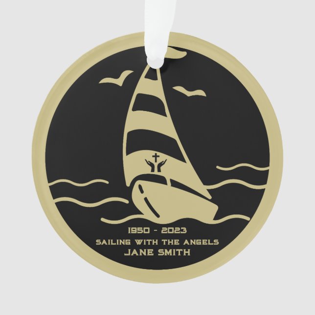 In Memory Of A  Sailor Garden Ornament (Front)