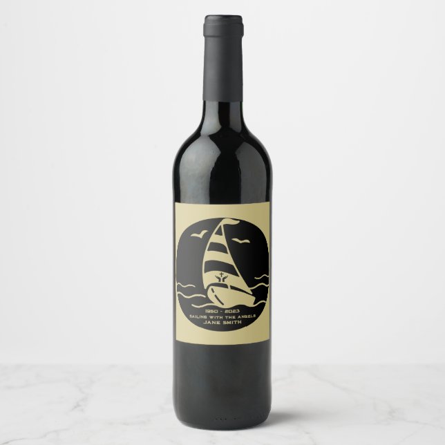 In Memory Of A  Sailor Garden Wine Label (Front)