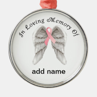 In Memory of Breast Cancer Christmas Ornament