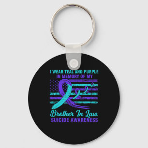 In Memory Of Brother In Law Suicide Awareness Amer Key Ring