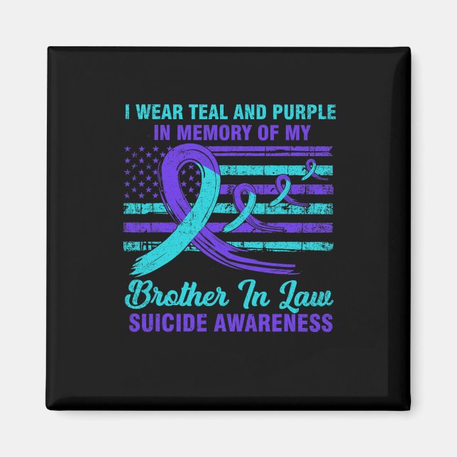 In Memory Of Brother In Law Suicide Awareness Amer Magnet (Front)