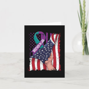 In Memory Of Brother In Law Suicide Awareness Usa  Card