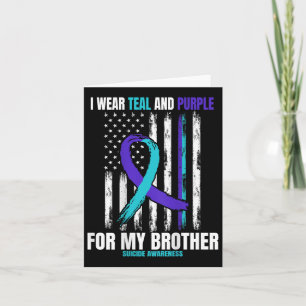 In Memory Of Brother Suicide Awareness Flag Graphi Card