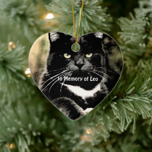 In Memory of Cat Christmas Photo Ornaments