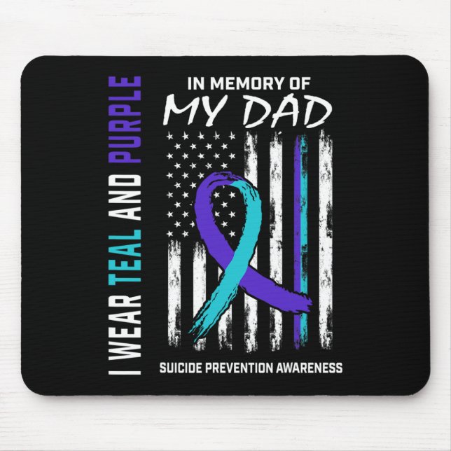 In Memory of Dad Suicide Awareness Prevention Amer Mouse Pad (Front)