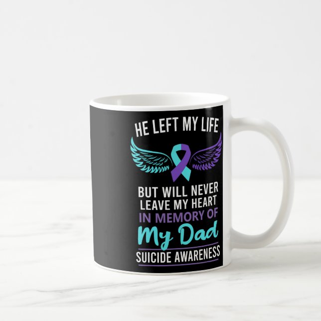 In Memory Of Dad Suicide Awareness Prevention  Coffee Mug (Right)