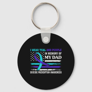 In Memory Of Dad Suicide Prevention Awareness Amer Key Ring