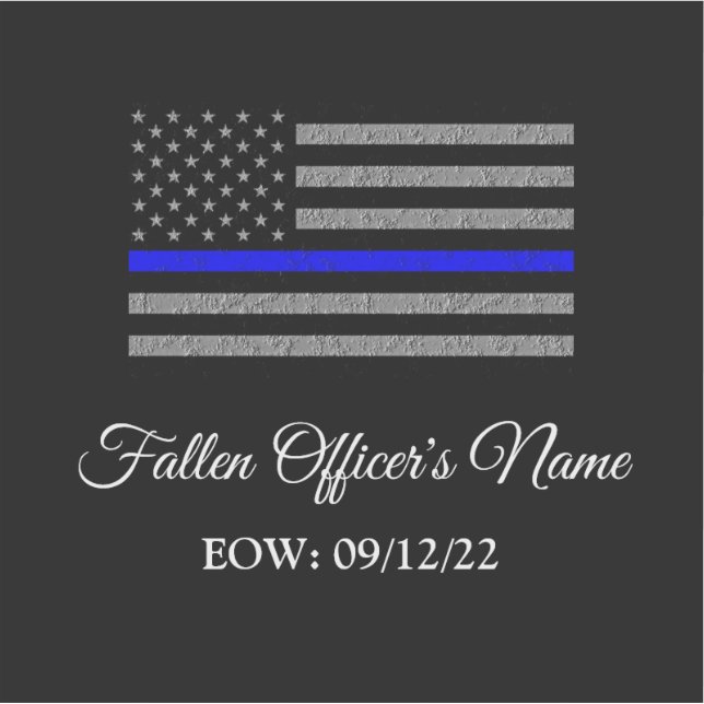 IN MEMORY OF FALLEN OFFICER THIN BLUE LINE VINYL (Front)