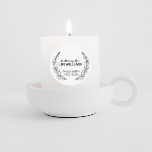 In Memory Of Funeral Gift loving memorial favor Classic Round Sticker