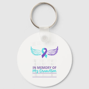 In Memory Of Grandson Suicide Awareness Prevention Key Ring