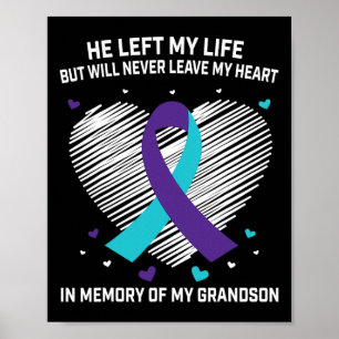 In Memory Of Grandson Suicide Awareness Prevention Poster