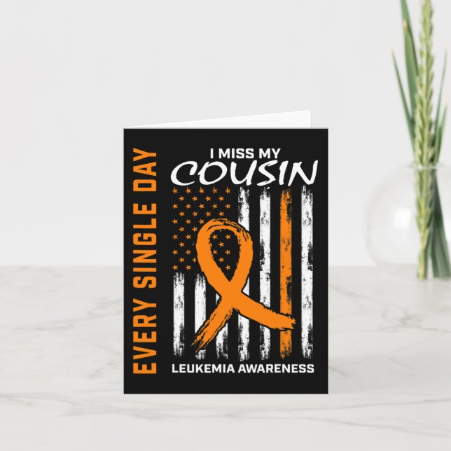 In Memory Of Loved One Gifts Cousin Leukaemia Awar Card (Front)