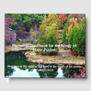 In Memory Of Memorial Funeral Guest Registry Book