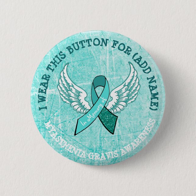 In Memory of MG Warrior Awareness Ribbon Button (Front)