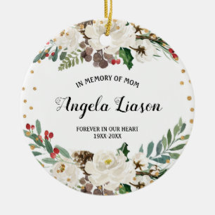 In Memory of Mom Christmas Ornament