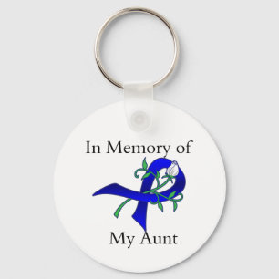 In Memory of My Aunt - Colon Cancer Key Ring
