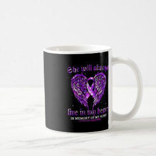 In Memory Of My Aunt Overdose Awareness Angel Wing Coffee Mug