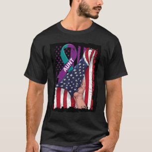 In Memory of my Aunt Suicide Awareness American Fl T-Shirt